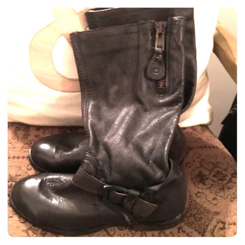 Soft leather boots